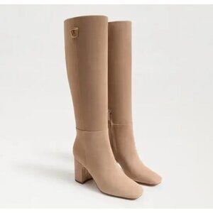 New Sam Edelman Faren Knee-High Boots Women 9 Tan Suede Contemporary Chic